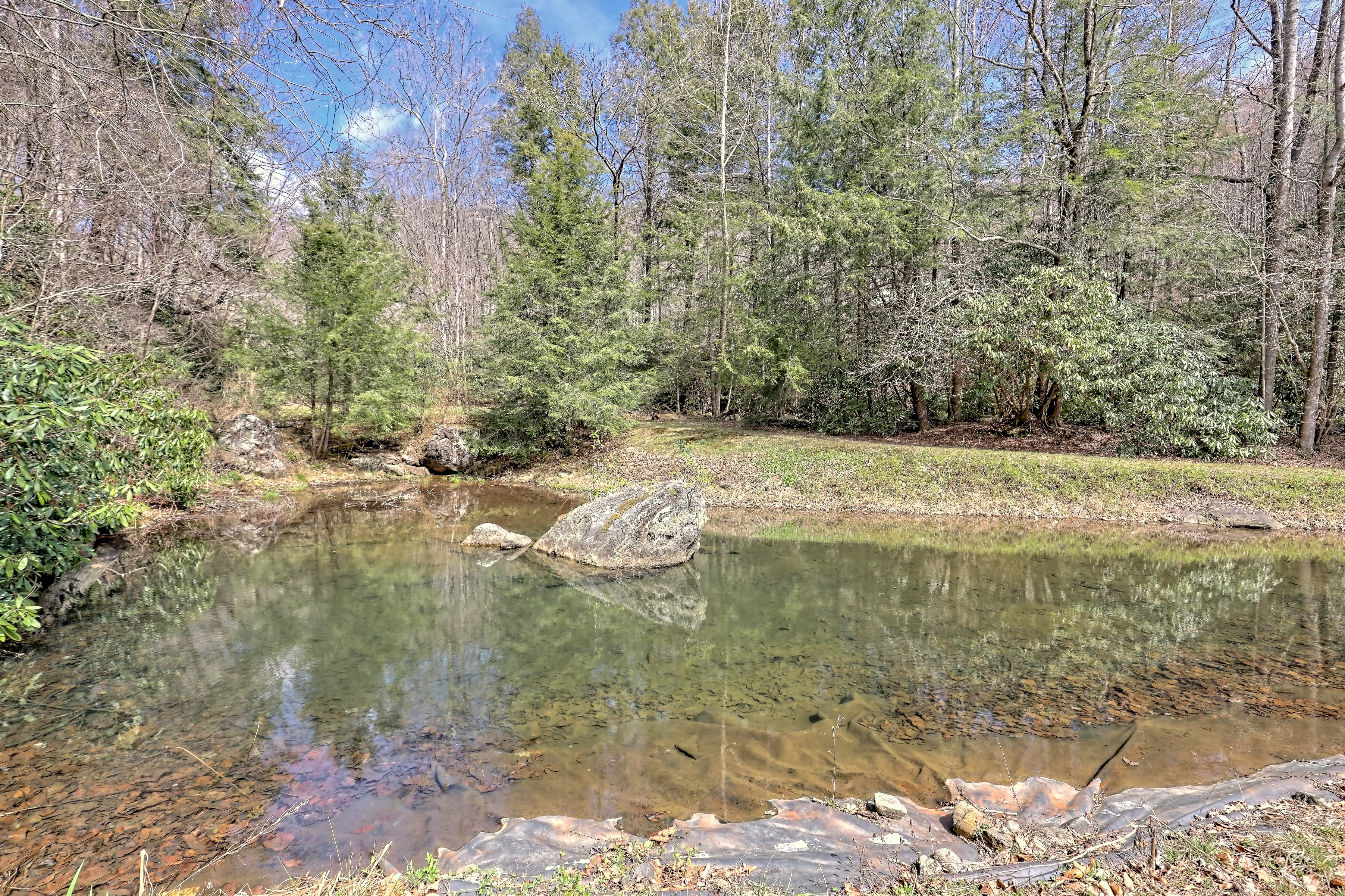 Serene section of the Tallulah River on the property